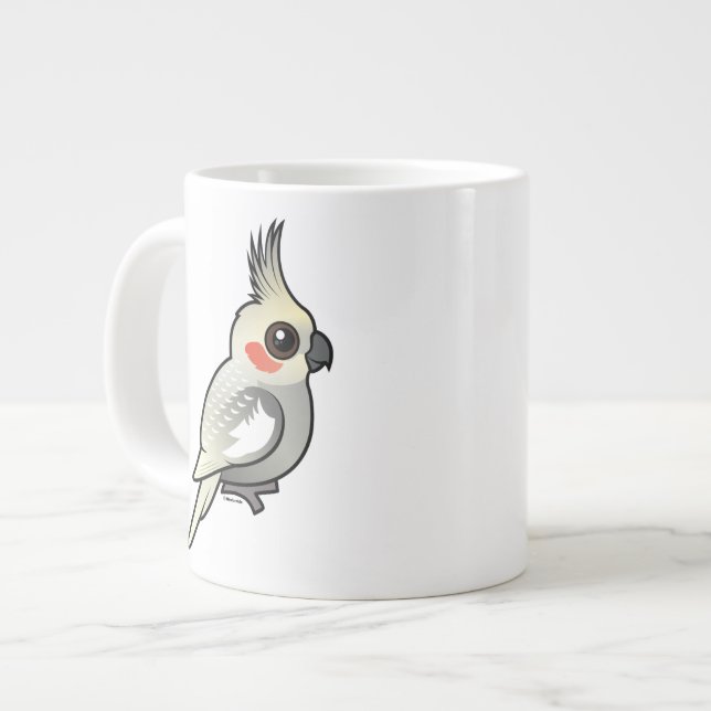 Taza De Café Grande Cockatiel Spangled (Izquierda)
