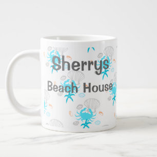 Taza De Café Grande Coffee Mug de Beach House personalizado