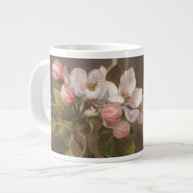 Taza De Café Grande Colibrí y flores de Apple (Izquierda)