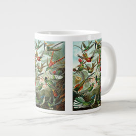Taza De Café Grande Colibríes de Ernst Haeckel, aves vitícolas