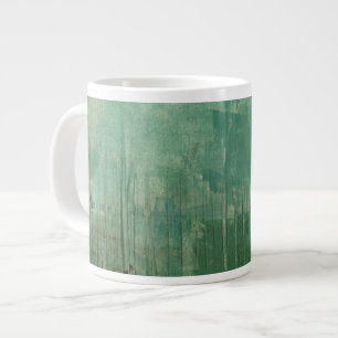 Taza De Café Grande Color de agua verde contemporáneo