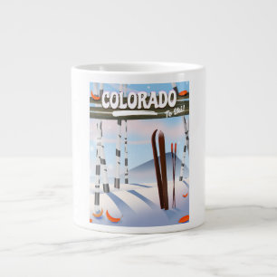 Taza De Café Grande ¡Colorado para esquiar!