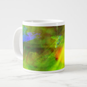 Taza De Café Grande coloree el verde inconsútil abstracto del fondo,