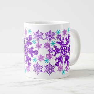 Taza De Café Grande Coloridos Navidades Copas Jumbo con Nieve