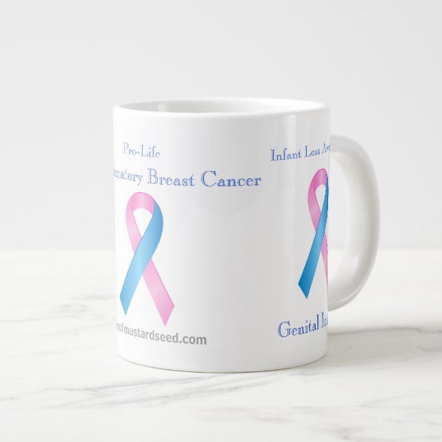 Taza De Café Grande Conciencia sobre el cáncer (Derecha)
