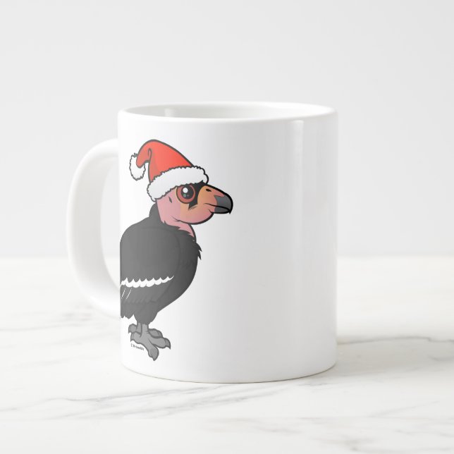 Taza De Café Grande Cóndor de California del navidad (Izquierda)