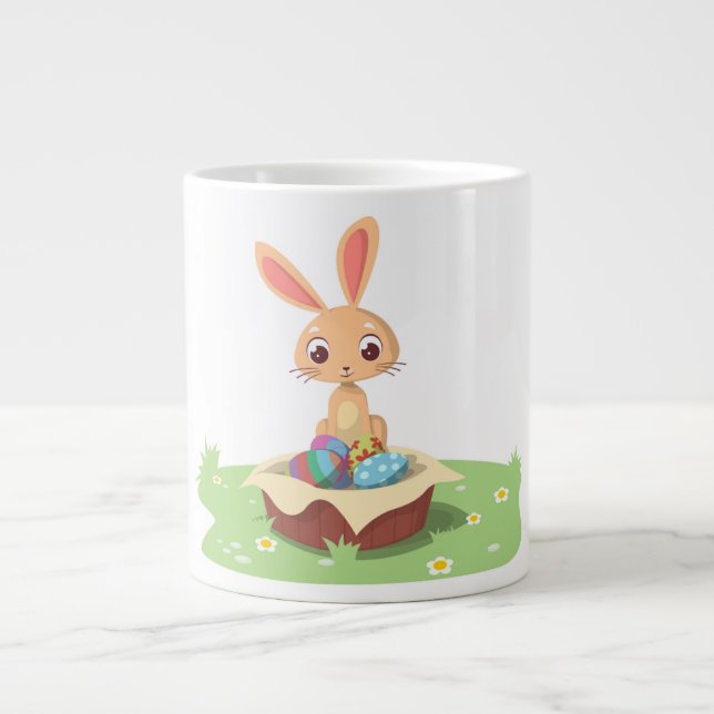 TAZA DE CAFÉ GRANDE CONEJO DE PASCUA (Frente)