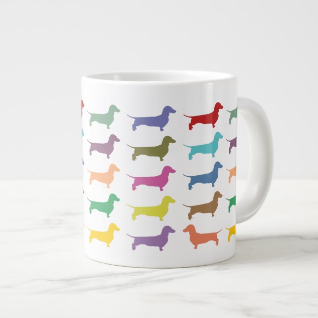 Taza De Café Grande Confeti del Dachshund (Derecha)