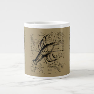 Taza De Café Grande Constelación del cáncer por Hevelius alrededor de 