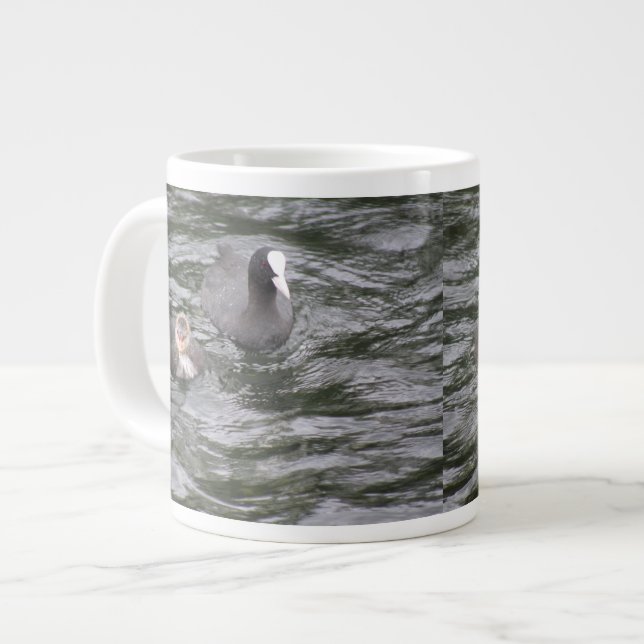 Taza De Café Grande Coot y Chick Mug (Izquierda)