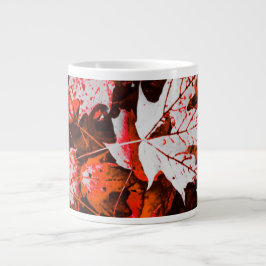 Taza De Café Grande Copa Red Maple Leaks