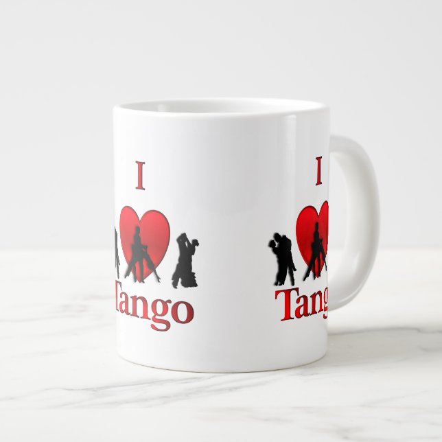 Taza De Café Grande Corazón del tango (Derecha)