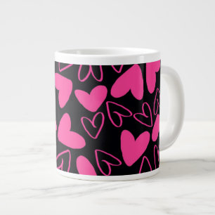 Taza De Café Grande Corazones