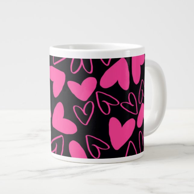 Taza De Café Grande Corazones (Derecha)