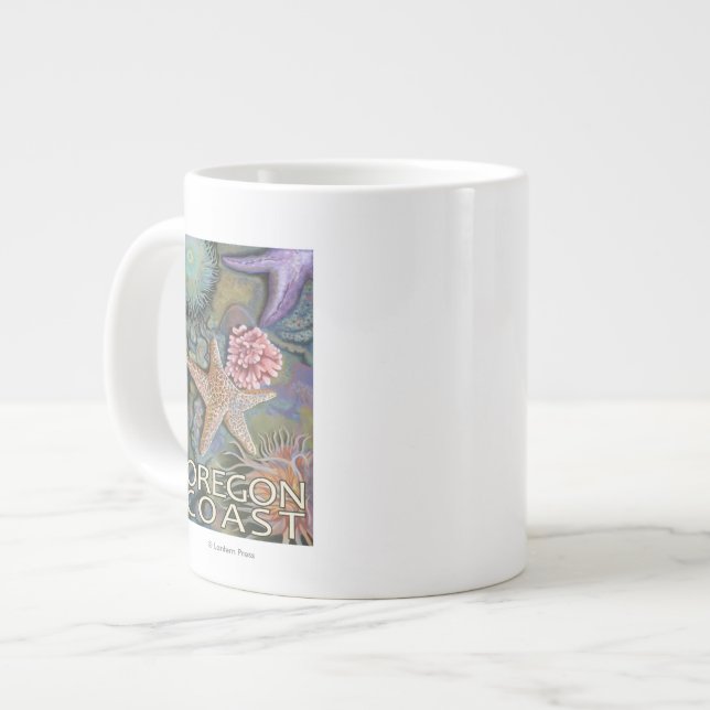 Taza De Café Grande Costa Tidepool de Oregon (Izquierda)