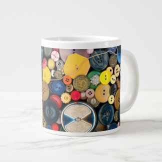 Taza De Café Grande Costura - Botones - Montón de Botones