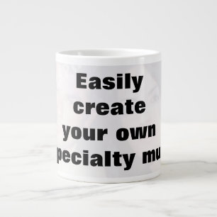 Taza De Café Grande Crea fácilmente tu taza. ¡Eliminar el texto grande