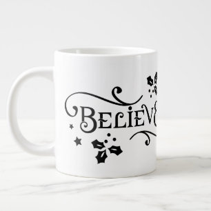 Taza De Café Grande Creer/Navidades Cita/ Mug Personalizada