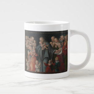 Taza De Café Grande Cristo que bendice a los niños