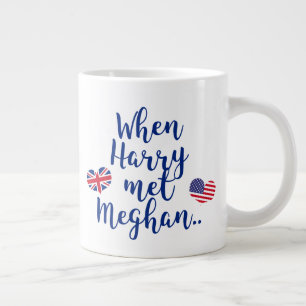 Taza De Café Grande Cuando Harry conoció a Meghan   Boda Real Divertid