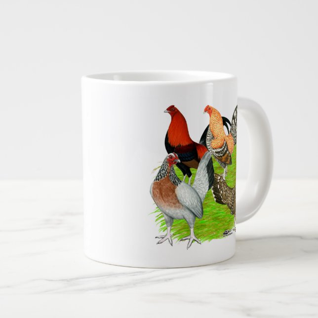 Taza De Café Grande Cuarteto de juego en inglés antiguo (Derecha)