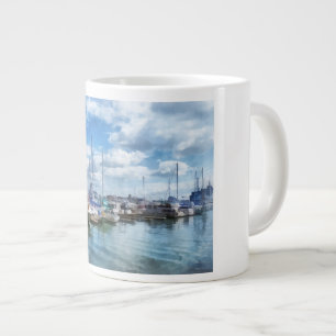 Taza De Café Grande Cuenca del barco huele un punto