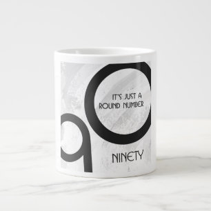 Taza De Café Grande Cumpleaños de la Década Blanca 90