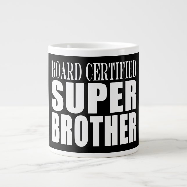 Taza De Café Grande Cumpleaños de los hermanos: Brother estupendo (Frente)