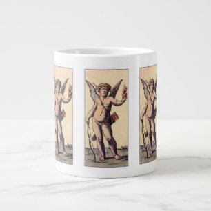 Taza De Café Grande Cúpido de San Valentín con Ojos Vendados, Carta de
