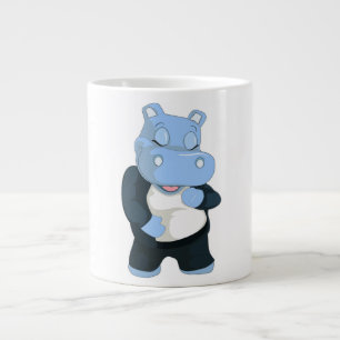 TAZA DE CAFÉ GRANDE CUTE AZUL HIPPO