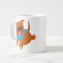 Cute Happy Personalizado Staffie Jumbo Mug