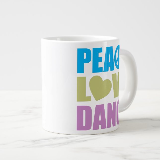 Taza De Café Grande Danza del amor de la paz (Derecha)