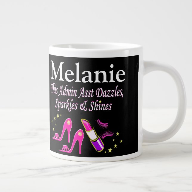 TAZA DE CAFÉ GRANDE DAZZLING ADMIN ASST MUG PERSONALIZADO (Derecha)