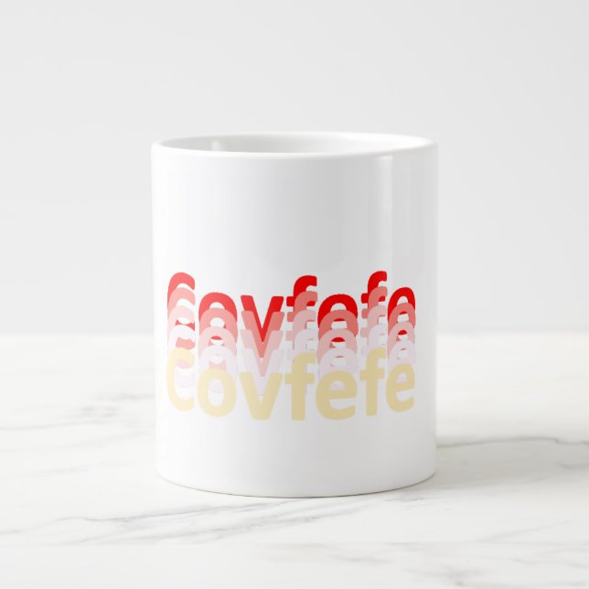 Taza de café grande de Covfefe (Frente)