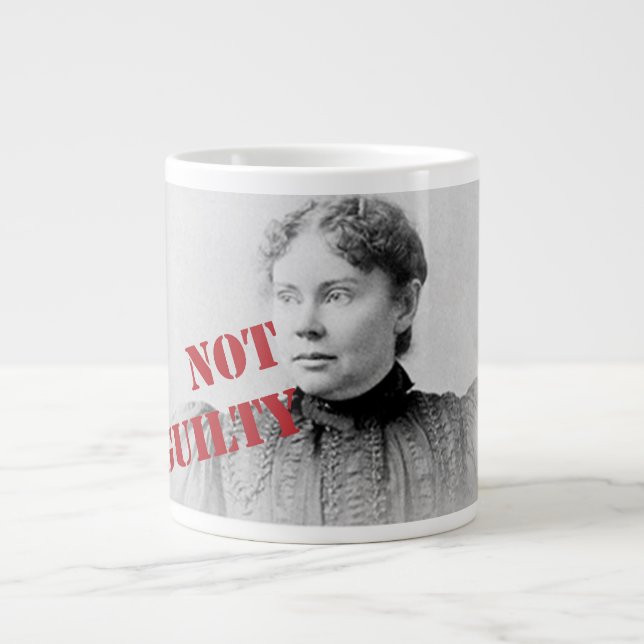 Taza De Café Grande ~ de Lizzie Borden no culpable (Frente)