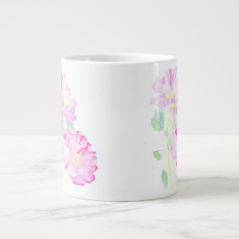 Taza De Café Grande Delicadas rosas rosadas: Bonito Jumbo Mug