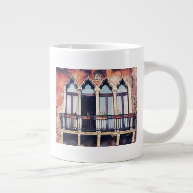 Taza De Café Grande Destinos | Edificio Rústico de Venecia (Derecha)