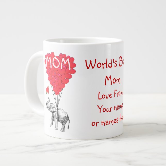 Taza De Café Grande Día de la Madre divertido personalizado (Izquierda)