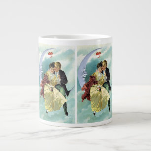 Taza De Café Grande Día de San Valentín Victoriano Antiguo Amor y Roma