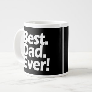 Taza De Café Grande Día negro/blanco de la mejor exclamación del pap