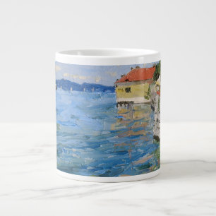 Taza De Café Grande Día soleado en el lago de Constanza (Alemania del