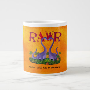 Taza De Café Grande Dinos - Rawr lindos y románticos