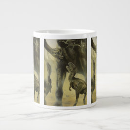 Taza De Café Grande Dinosaurios de época, torvosauro y brachiosaurio