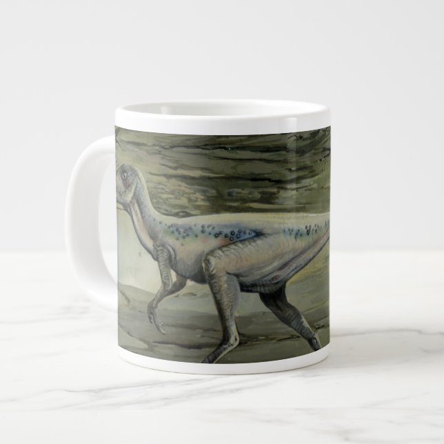 Taza De Café Grande Dinosaurios de época, un hipsilofón cretácico (Izquierda)