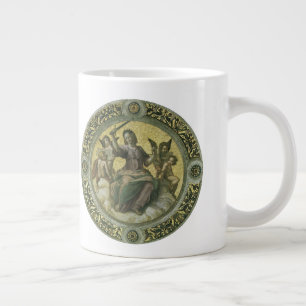 Taza De Café Grande Diosa Romana Justicia con Ángeles por Rafael