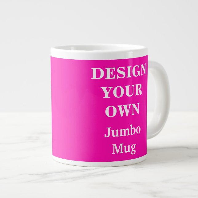 Taza De Café Grande Diseñar tu propia peluca Jumbo - Rosa brillante (Derecha)