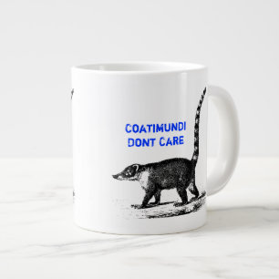 Taza De Café Grande Diseño de Coatimundi Dont Care