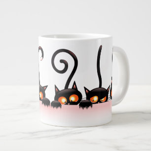 Taza De Café Grande Diseño ocultado lindo fresco de los gatos