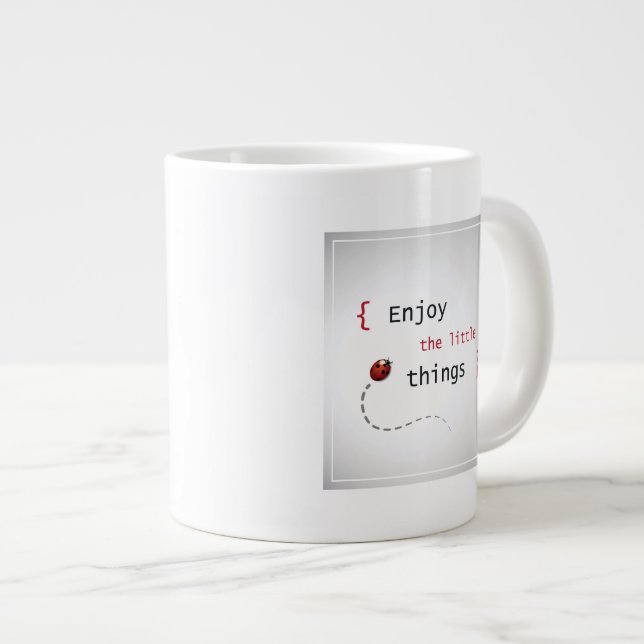 Taza De Café Grande Disfrute de las pequeñas cosas 2 (Derecha)