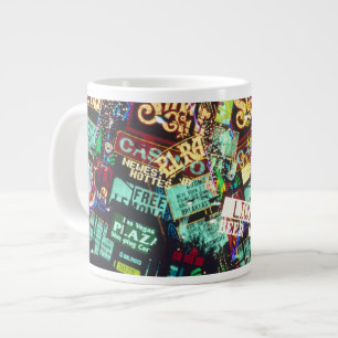 Taza De Café Grande Doble exposición, señales de casino, Las Vegas,